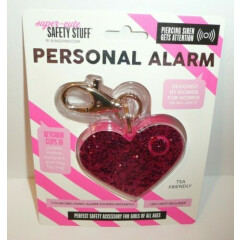 Super-Cute Personal Alarm by Blingsting Pink Heart Keychain Clip Valentine's Day