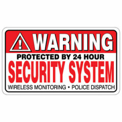 3 Pack WARNING Security System Stickers Home Alarm Decal Vinyl Window #FS031