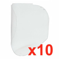 (10) Uvex Bionic S8550 Faceshield Replacement Visor Lens Uncoated Polycarbonate