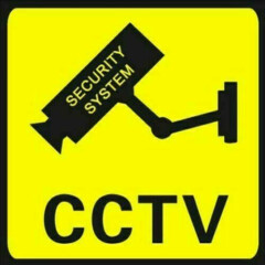 3Pcs Home CCTV Surveillance Yellow Security Camera Sticker Warning Decal Signs