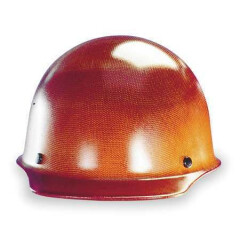 Msa 475395 Front Brim Hard Hat, Type 1, Class G, Ratchet (4-Point), Brown