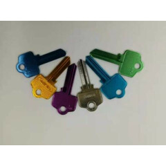 WC2 Key Blanks in Silver/Blue/Dark Blue/Purple/Red/Gold/Green Uncut WC2 Key Blan