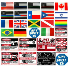 Set of 4 Vinyl United Kingdom Flag Decal Stickers Weatherproof Spy Spot