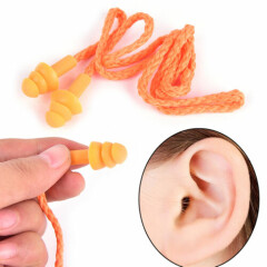 Soft Silicone Corded Ear Plugs Reusable Hearing Protection Protector Earplug BDC