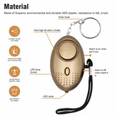 3/5 Pcs Safe Sound Personal Alarm Keychain With LED Light 140DB Emergency Women
