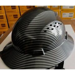Fiberglass Design Full Brim Hard Hat with Adj Fas-trac Suspension