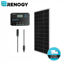 Renogy 100W Watt Mono Solar Panel Bundle Kit W/ 10A PWM LCD Charge Controller