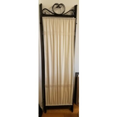 4 panel room divider white double-sided 