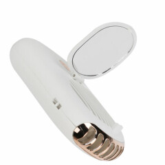 (White)Portable Neck Fan Hands Free Hanging Fan USB Rechargeable Wearable