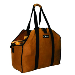 Firewood Carrier Heavy Duty Holder Utility Tote Log 38" x 19", Brown 