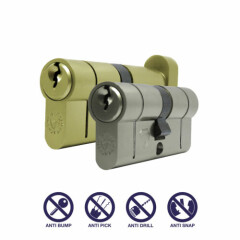 50/50 (45/10/45) Anti Bump Pick Drill & Snap Euro Cylinder Lock High Security