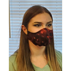 Face Mask Skulls On Fire Red Double Layer reusable washable mask Unisex USA Made