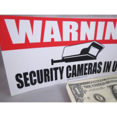 WHOLESALE LOT OF 20 WARNING SECURITY CAMERAS IN USE STICKER SIGN security hidden