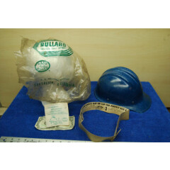 1961 Vintage E.D. Bullard 502 Steelworkers Blue Hard Boiled Safety Hard Hat NOS