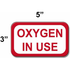 Curb-N-Sign, 2 Reflective Vinyl Decals, 3x5in, Oxygen in Use