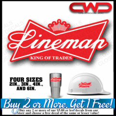 King of Linemen Hard hat Decal Sticker King of Trades Phone 10337