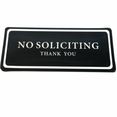 No Soliciting Sign “NO SOLICITING THANK YOU” No Soliciting Door Sign 3x7 inches