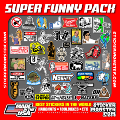 SUPER FUNNY PACK 40+ Hard Hat Stickers HardHat Sticker & Decals, Hood, Helmet