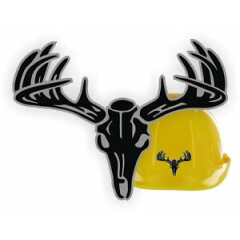 Buck Skull Hard Hat Sticker | Motorcycle Welding Helmet Decal | Toolbox Deer