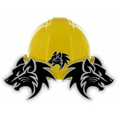 Tribal Wolf Hard Hat Stickers | Motorcycle Welding Helmet Decals | Labels Wolves