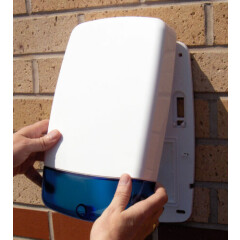Dummy / Decoy Alarm Bell Box, Dual flashing LED's & printed security logo (G)