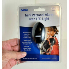 SABRE® Mini Personal Alarm on Key Ring w/ LED Light (PA-MPALL) - New & Sealed