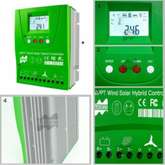 Hybrid Wind Solar Charge Controller 12V 24V 48V 2000W MPPT Battery Equalizer