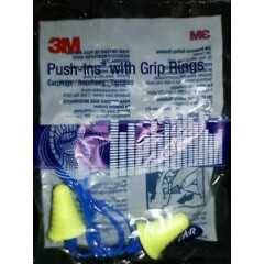 3M 318-1009 E-A-R Push-Ins with Grip Rings Corded Earplugs - LOT OF 50 PAIRS