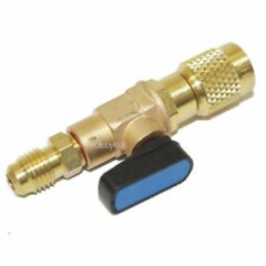HVAC A/C Straight And Manual SHUT-OFF 1/4" FIT Ball Valve Adapter