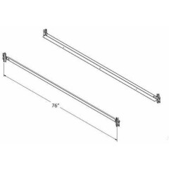 bedCLAW 76" Hook-On Steel Bed Side Rails for Twin & Full Size Beds