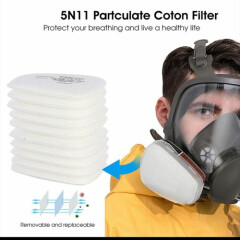 10/20/50Pcs 5N11 Cotton Filter For 6200 6800 7502 Series Gas Respirator Filters