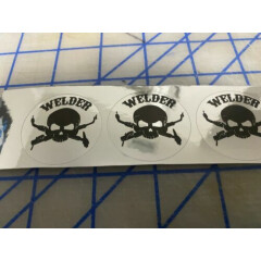 (4) Funny WELDER Hard Hats ,Welding Helmets Stickers Construction Decal 
