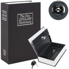 Book Safe with Key Lock, Portable Metal Safe Box,Secret Book Hidden Safe,Diction