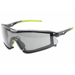 Encon Scudo Safety Glasses Grey A/F Lens Green Frame Fire Resistant Foam Gasket