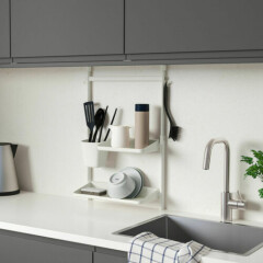 IKEA SUNNERSTA kitchen organiser set 23 cm no drill/shelf/dish drainer/container