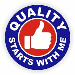 Quality Starts With Me Hard Hat Decal Helmet Sticker Safety Label Union Laborer