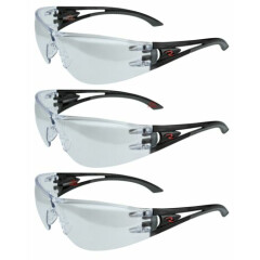 3 Pair/Pack Radians Optima Indoor/Outdoor Clear/Mirrored Safety Glasses Z87+