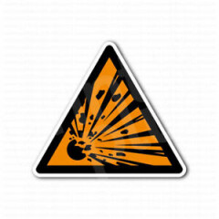 Danger Warning Explosive Sign Sticker