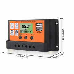 20/30/60/100A Solar Panel Regulator Charge Controller 12/24V Auto Focus Tracking