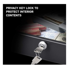 Portable Security Money Box Key Lock Safe Storage Cash Gun Jewelry Safety Home