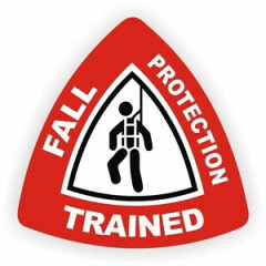 Fall Protection Hard Hat Decal | Helmet Sticker Safety Label Harness Laborer
