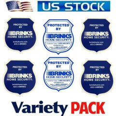 Home Security Stickers Window Decals sign For Brinks Alarm System Blue+White Lot
