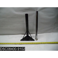SCRATCHED: QTY=4: RW-WSSSILRB1525- Adjustable Table Legs Black/Chrome 15" - 23"