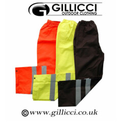 High Hi Viz Vis Visibility Work Wear Protective Safety Over Trousers Waterproof