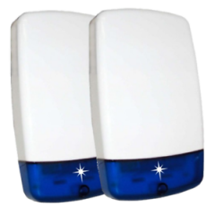 Dummy Decoy Alarm Bell Box with Battery Flashing LED - TWIN PACK