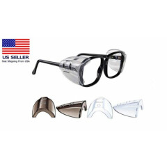 2 Pairs Side Shields for Eye Glasses Slip On Safety Glasses Shield Universal US