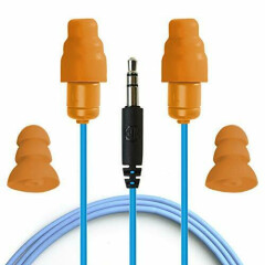 Earplug Earbud Hybrid, Noise Reduction In-Ear Headphones, Comfort, Blue &Orange 