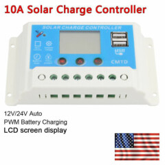 10/20A Amp Solar Controller Solar Panel Battery Regulator Charge Controller PT