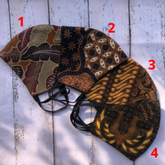Indonesian Batik Face Mask - Cotton Mask - Hypoallergenic - Washable - 3 layers