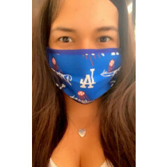 Filtered Los Angeles Dodgers Face Mask Adult Child Reusable Washable Cotton Mask